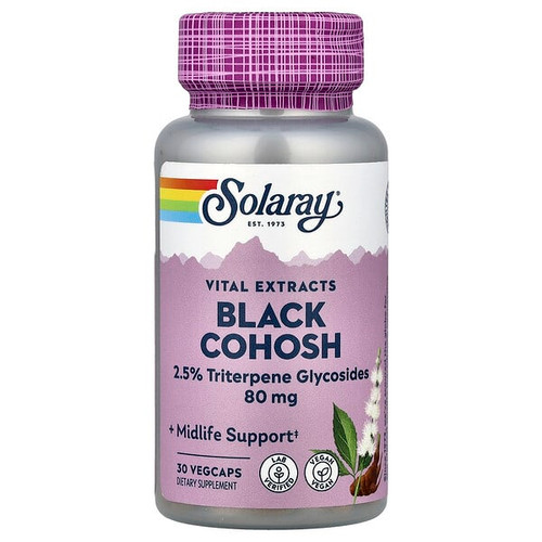 <img alt="Solaray, Vital Extracts, Black Cohosh, 30 VegCaps" title="Solaray, Vital Extracts, Black Cohosh, 30 VegCaps,076280031737"