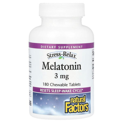 <img alt="Natural Factors, Stress-Relax, Melatonin, 3 mg , 180 Chewable Tablets" title="Natural Factors, Stress-Relax, Melatonin, 3 mg , 180 Chewable Tablets,068958027166"