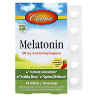 <img alt="Carlson, Melatonin, Natural Strawberry Lemon, 300 mcg, 30 Tablets" title="Carlson, Melatonin, Natural Strawberry Lemon, 300 mcg, 30 Tablets,088395873607"