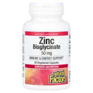 <img alt="Natural Factors, Zinc Bisglycinate, 50 mg, 60 Vegetarian Capsules" title="Natural Factors, Zinc Bisglycinate, 50 mg, 60 Vegetarian Capsules,068958016931"