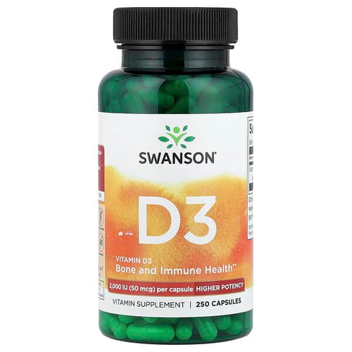 <img alt="Swanson Vitamins, Vitamin D3, Higher Potency,  50 mcg (2,000 IU), 250 Capsules" title="Swanson Vitamins, Vitamin D3, Higher Potency,  50 mcg (2,000 IU), 250 Capsules,087614112107"