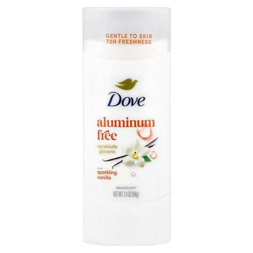 <img alt="Dove, Aluminum Free Deodorant, Sparkling Vanilla, 2.4 oz (68 g)" title="Dove, Aluminum Free Deodorant, Sparkling Vanilla, 2.4 oz (68 g),079400526229"