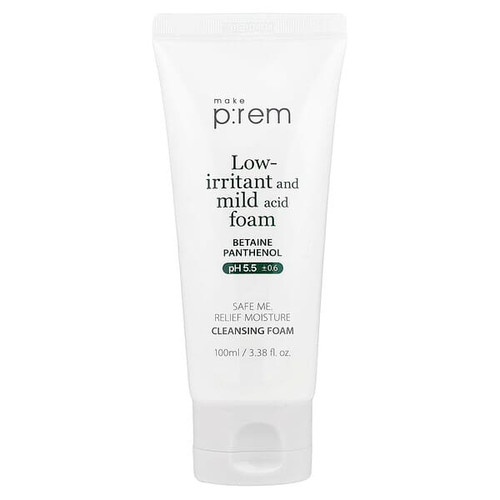 <img alt="make p-rem, Safe Me. Relief Moisture Cleansing Foam, 3.38 fl oz (100 ml)" title="make p-rem, Safe Me. Relief Moisture Cleansing Foam, 3.38 fl oz (100 ml),8809495683031"