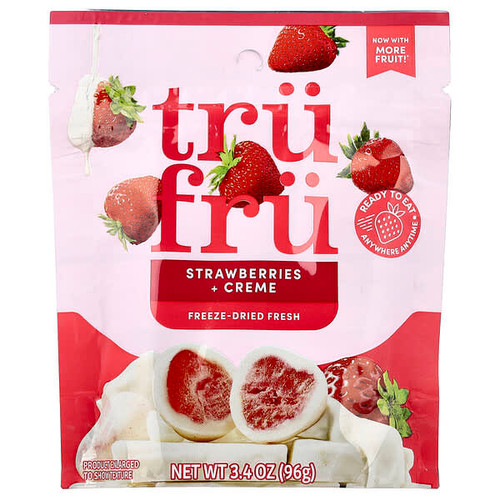 <img alt="Tru Fru, Freeze-Dried Fresh, Strawberries + Creme, 3.4 oz (96 g)" title="Tru Fru, Freeze-Dried Fresh, Strawberries + Creme, 3.4 oz (96 g),850048358249"
