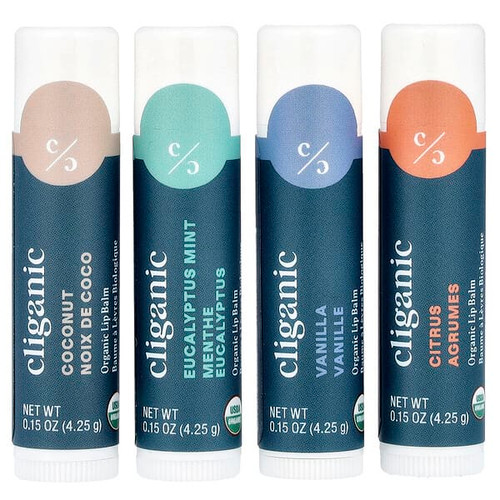 <img alt="Cliganic, Organic Lip Balm Set, Sweet Bliss, 4 Pack, 0.15 oz (4.25 g) Each" title="Cliganic, Organic Lip Balm Set, Sweet Bliss, 4 Pack, 0.15 oz (4.25 g) Each,810057562167"
