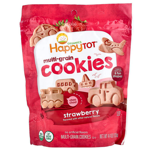 <img alt="Happy Family Organics, Multi-Grain Cookies, 2+ Years, Strawberry, 4.4 oz (125 g)" title="Happy Family Organics, Multi-Grain Cookies, 2+ Years, Strawberry, 4.4 oz (125 g),819573017038"