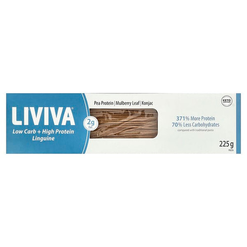 <img alt="LIVIVA, Low Carb + High Protein Linguine, 225 g" title="LIVIVA, Low Carb + High Protein Linguine, 225 g,628110422217"
