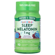 <img alt="Natures Truth, Just 4 Kidz, Sleep Melatonin, Delicious Grape, 1 mg, 90 Chewable Tablets" title="Natures Truth, Just 4 Kidz, Sleep Melatonin, Delicious Grape, 1 mg, 90 Chewable Tablets,840093126658"