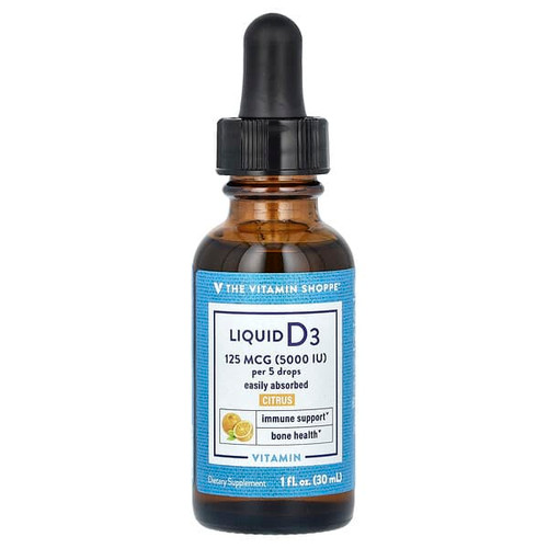<img alt="The Vitamin Shoppe, Liquid Vitamin D3, Citrus, 125 mcg (5,000 IU), 1 fl oz (30 ml)" title="The Vitamin Shoppe, Liquid Vitamin D3, Citrus, 125 mcg (5,000 IU), 1 fl oz (30 ml),766536027149"