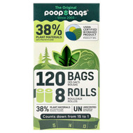 <img alt="Original Poop Bags, Unscented, 8 Rolls, 15 Bags Each" title="Original Poop Bags, Unscented, 8 Rolls, 15 Bags Each,799928910729"