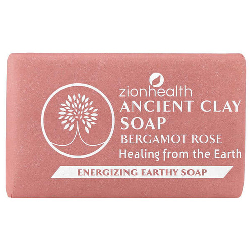 <img alt="Zion Health, Ancient Clay Bar Soap, Bergamot Rose, 6 oz (170 g)" title="Zion Health, Ancient Clay Bar Soap, Bergamot Rose, 6 oz (170 g),093141103778"