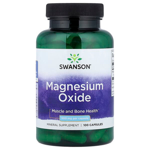 <img alt="Swanson Vitamins, Magnesium Oxide, 500 mg , 100 Capsules" title="Swanson Vitamins, Magnesium Oxide, 500 mg , 100 Capsules,087614118178"
