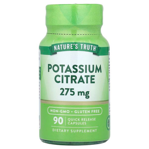 <img alt="Natures Truth, Potassium Citrate , 275 mg, 90 Quick Release Capsules" title="Natures Truth, Potassium Citrate , 275 mg, 90 Quick Release Capsules,840093111371"