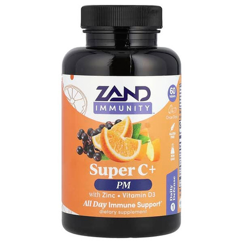 <img alt="Zand, Immunity, Super C+ PM, With Zinc-Vitamin D3, 60 Tablets" title="Zand, Immunity, Super C+ PM, With Zinc-Vitamin D3, 60 Tablets,041954142088"