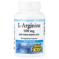 <img alt="Natural Factors, L-Arginine, 500 mg, 90 Vegetarian Capsules" title="Natural Factors, L-Arginine, 500 mg, 90 Vegetarian Capsules,068958028217"
