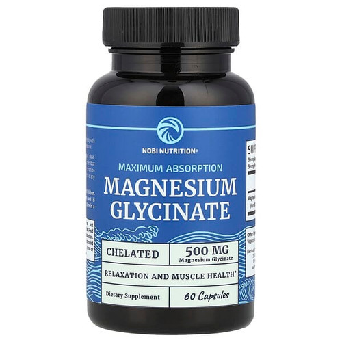 <img alt="Nobi Nutrition, Magnesium Glycinate, Maximum Absorption, 60 Capsules (250 mg per Capsule)" title="Nobi Nutrition, Magnesium Glycinate, Maximum Absorption, 60 Capsules (250 mg per Capsule),850018274944"