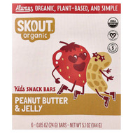 <img alt="Skout Organic, Kids Snack Bars, Peanut Butter & Jelly, 6 Bars, 0.85 oz (24 g) Each" title="Skout Organic, Kids Snack Bars, Peanut Butter & Jelly, 6 Bars, 0.85 oz (24 g) Each,850003727127"