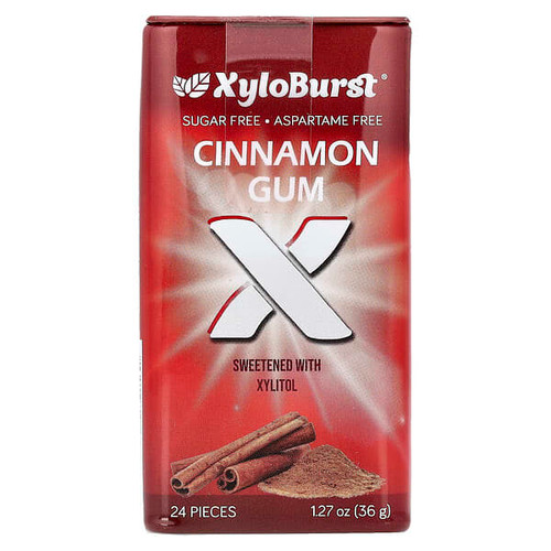<img alt="3 PACK of Xyloburst, Xylitol Gum, Cinnamon, 24 Pieces, 1.27 oz (36 g)" title="3 PACK of Xyloburst, Xylitol Gum, Cinnamon, 24 Pieces, 1.27 oz (36 g),892327002566"