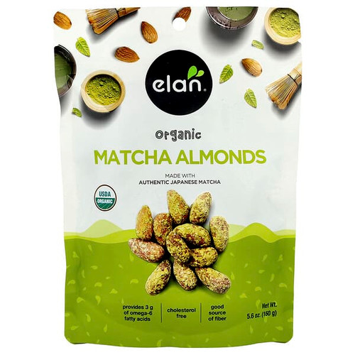<img alt="Elan, Organic Matcha Almonds , 5.6 oz (160 g)" title="Elan, Organic Matcha Almonds , 5.6 oz (160 g),805509093412"