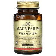 <img alt="Solgar, Magnesium With B6, 100 Tablets" title="Solgar, Magnesium With B6, 100 Tablets,033984017207"