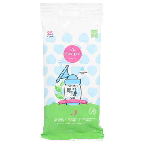 <img alt="Dapple Baby, Plant-Based Breast Pump Wipes, Fragrance Free, 25 Wipes" title="Dapple Baby, Plant-Based Breast Pump Wipes, Fragrance Free, 25 Wipes,811106030385"