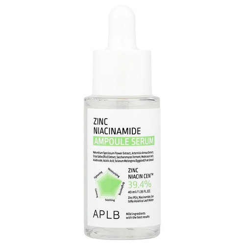 <img alt="APLB, Zinc Niacinamide Ampoule Serum , 1.35 fl oz (40 ml)" title="APLB, Zinc Niacinamide Ampoule Serum , 1.35 fl oz (40 ml),8809874684109"