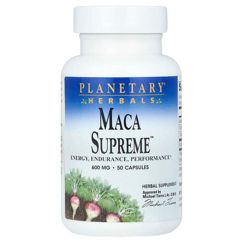 <img alt="Planetary Herbals, Maca Supreme, 600 mg , 50 Capsules" title="Planetary Herbals, Maca Supreme, 600 mg , 50 Capsules,021078107248"