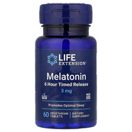 <img alt="Life Extension, Melatonin, 6 Hour Timed Release, 3 mg, 60 Vegetarian Tablets" title="Life Extension, Melatonin, 6 Hour Timed Release, 3 mg, 60 Vegetarian Tablets,737870178668"