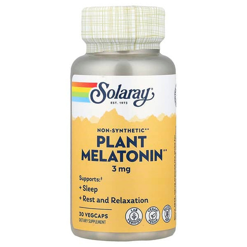 <img alt="Solaray, Plant Melatonin, 3 mg, 30 VegCaps" title="Solaray, Plant Melatonin, 3 mg, 30 VegCaps,076280329568"