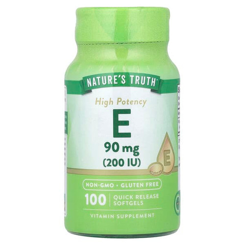 <img alt="Natures Truth, Vitamin E, High Potency, 90 mg (200 IU), 100 Quick Release Softgels" title="Natures Truth, Vitamin E, High Potency, 90 mg (200 IU), 100 Quick Release Softgels,840093106063"