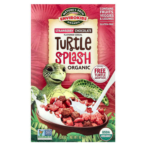 <img alt="Natures Path, EnviroKidz, Organic Turtle Splash Cereal, Strawberry Chocolate, 10 oz (284 g)" title="Natures Path, EnviroKidz, Organic Turtle Splash Cereal, Strawberry Chocolate, 10 oz (284 g),058449205029"