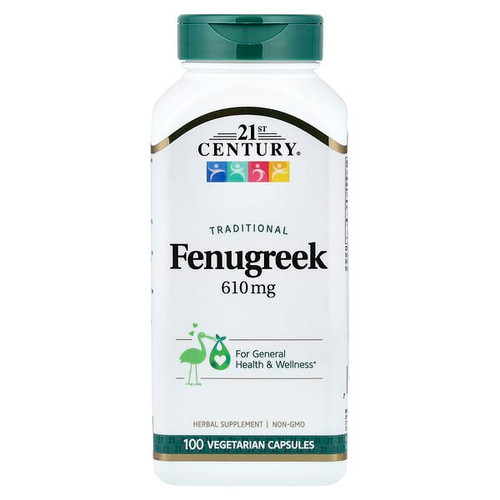 <img alt="21st Century, Fenugreek, 610 mg, 100 Vegetarian Capsules" title="21st Century, Fenugreek, 610 mg, 100 Vegetarian Capsules,740985280065"