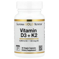 <img alt="California Gold Nutrition, Vitamin D3 + K2 as MK-7, 60 Veggie Capsules" title="California Gold Nutrition, Vitamin D3 + K2 as MK-7, 60 Veggie Capsules,898220023325"