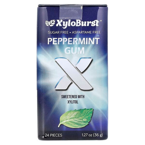 <img alt="3 PACK of Xyloburst, Xylitol Gum, Peppermint, 24 Pieces, 1.27 oz (36 g)" title="3 PACK of Xyloburst, Xylitol Gum, Peppermint, 24 Pieces, 1.27 oz (36 g),892327002559"