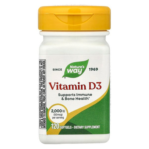 <img alt="Natures Way, Vitamin D3, 50 mcg (2,000 IU), 120 Softgels" title="Natures Way, Vitamin D3, 50 mcg (2,000 IU), 120 Softgels,033674155905"