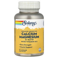 <img alt="Solaray, Enhanced Absorption, Calcium Magnesium, 90 Capsules" title="Solaray, Enhanced Absorption, Calcium Magnesium, 90 Capsules,076280045345"