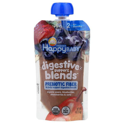 <img alt="3 PACK of Happy Family Organics, Happy Baby, Digestive Support Blends, 6+ Months, Organic Pears, Blueberries, Strawberries & Oats, 4 oz (113 g)" title="3 PACK of Happy Family Organics, Happy Baby, Digestive Support Blends, 6+ Months, Organic Pears, Blueberries, Strawberries & Oats, 4 oz (113 g),819573016468"