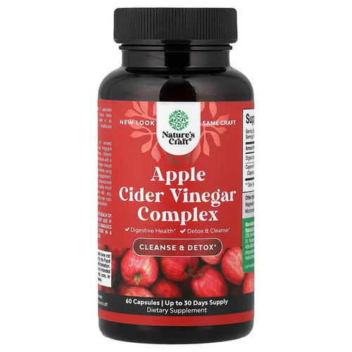 <img alt="Natures Craft, Apple Cider Vinegar Complex, 60 Capsules" title="Natures Craft, Apple Cider Vinegar Complex, 60 Capsules,806808278890"