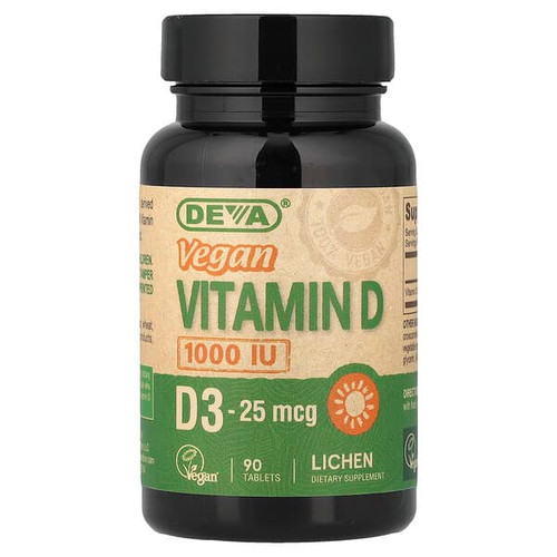 <img alt="Deva, Vegan Vitamin D3, 25 mcg (1,000 IU), 90 Tablets" title="Deva, Vegan Vitamin D3, 25 mcg (1,000 IU), 90 Tablets,895634000591"