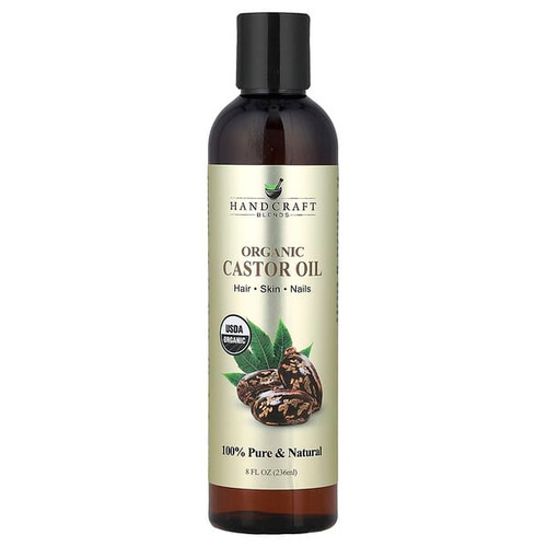 <img alt="Handcraft Blends, Organic Castor Oil, 8 fl oz (236 ml)" title="Handcraft Blends, Organic Castor Oil, 8 fl oz (236 ml),850026097382"