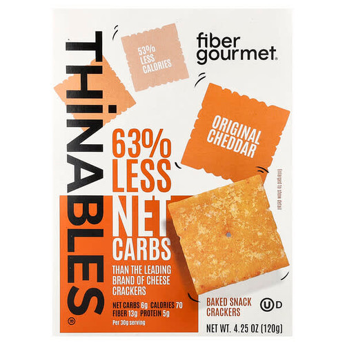 <img alt="Fiber Gourmet, Thinables, Original Cheddar, 4.25 oz (120 g)" title="Fiber Gourmet, Thinables, Original Cheddar, 4.25 oz (120 g),850040115246"