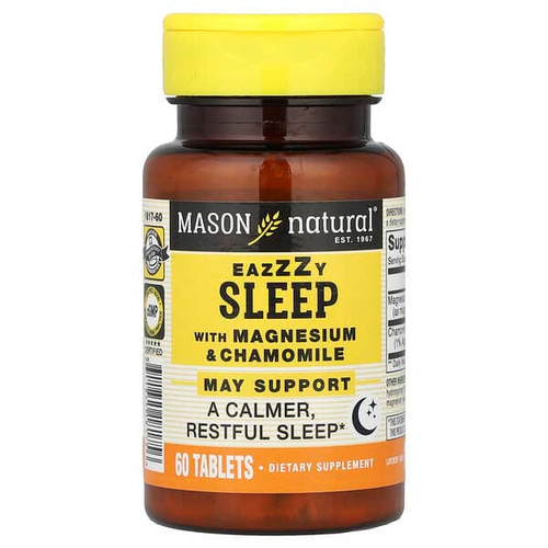 <img alt="Mason Natural, Eazzzy Sleep, with Magnesium & Chamomile, 60 Tablets" title="Mason Natural, Eazzzy Sleep, with Magnesium & Chamomile, 60 Tablets,311845181756"