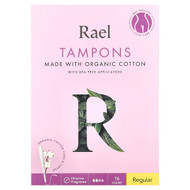 <img alt="Rael, Organic Cotton Tampons, Regular, Fragrance Free , 16 Count" title="Rael, Organic Cotton Tampons, Regular, Fragrance Free , 16 Count,810027131614"