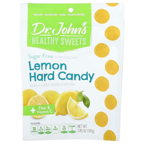 <img alt="Dr. Johns Healthy Sweets, Lemon Hard Candy, + Fiber & Vitamin C, Sugar Free, 3.85 oz (109 g)" title="Dr. Johns Healthy Sweets, Lemon Hard Candy, + Fiber & Vitamin C, Sugar Free, 3.85 oz (109 g),605245009155"