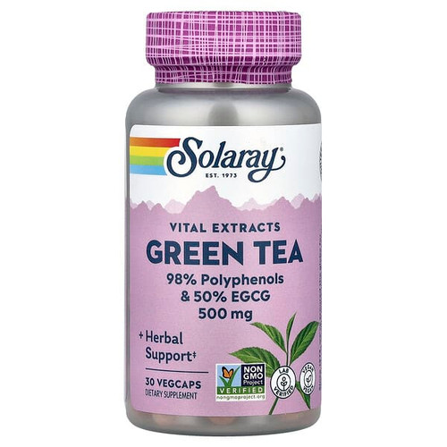 <img alt="Solaray, Vital Extracts, Green Tea, 500 mg, 30 VegCaps" title="Solaray, Vital Extracts, Green Tea, 500 mg, 30 VegCaps,076280107463"