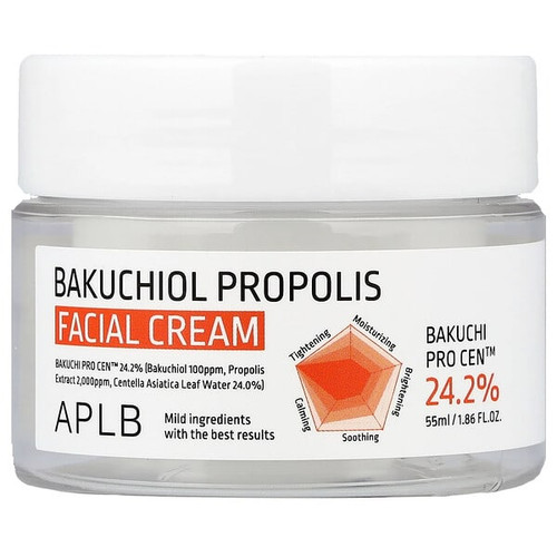 <img alt="APLB, Bakuchiol Propolis Facial Cream , 1.86 fl oz (55 ml)" title="APLB, Bakuchiol Propolis Facial Cream , 1.86 fl oz (55 ml),8809874683898"
