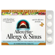 <img alt="Source Naturals, Allercetin, Allergy & Sinus, 48 Homeopathic Tablets" title="Source Naturals, Allercetin, Allergy & Sinus, 48 Homeopathic Tablets,021078011965"