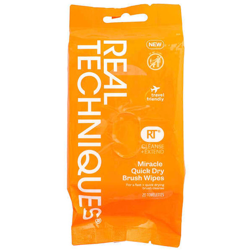 <img alt="Real Techniques, Cleanse + Extend, Miracle Quick Dry Brush Wipes, 20 Wipes" title="Real Techniques, Cleanse + Extend, Miracle Quick Dry Brush Wipes, 20 Wipes,079625453652"