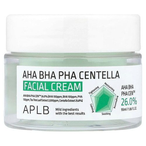 <img alt="APLB, AHA BHA PHA Centella Facial Cream, 1.86 fl oz (55 ml)" title="APLB, AHA BHA PHA Centella Facial Cream, 1.86 fl oz (55 ml),8809874683201"