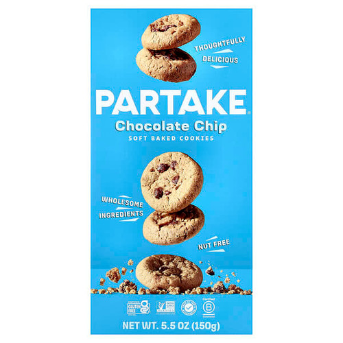<img alt="Partake, Soft Baked Cookies, Chocolate Chip, 5.5 oz (150 g)" title="Partake, Soft Baked Cookies, Chocolate Chip, 5.5 oz (150 g),852761007336"